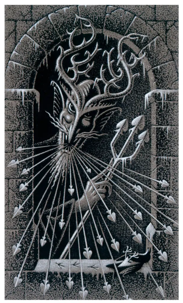 Scary illustration of Jack Frost